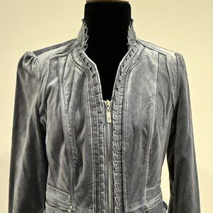 WHBM Grey Velour Blazer